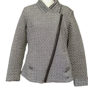 Cabi Women’s Size Small Moto Style Zipper Front Jacket in Black and White